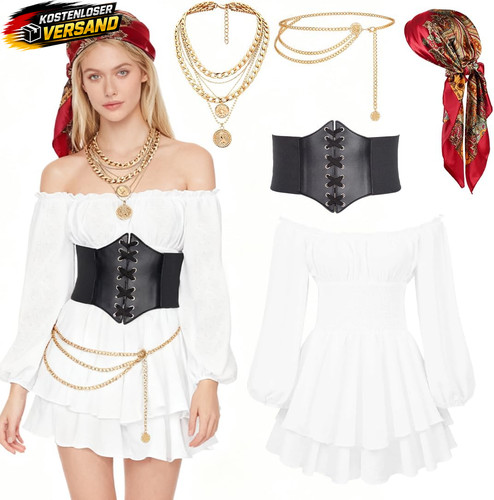 Damen piratenkostüm set - piratenkostüm,