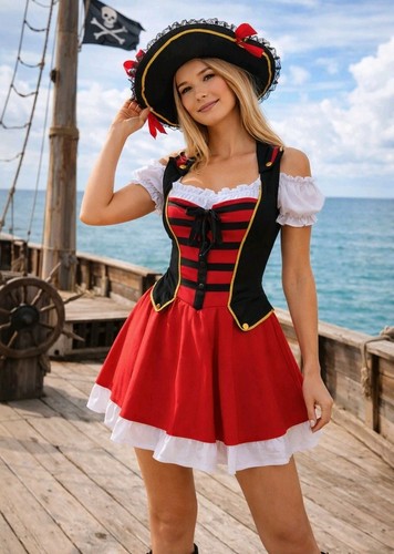 Damen piratenkostüm mit hut - damen,