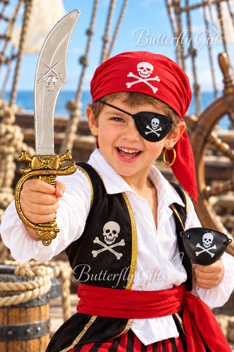 Piraten set kostüm kunststoff - piraten,