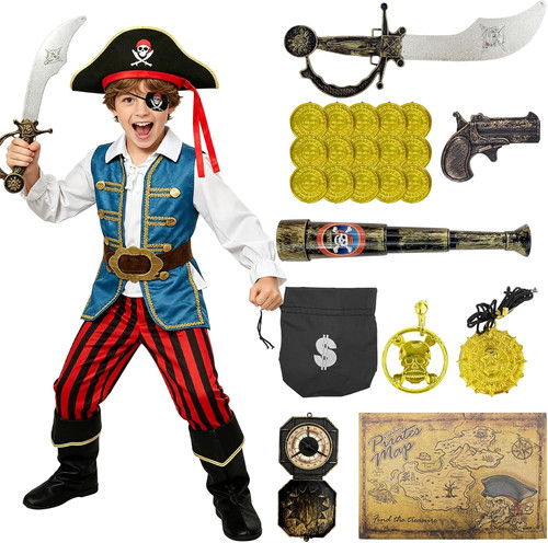 Tellges set piratenkostum - 5-tellges,