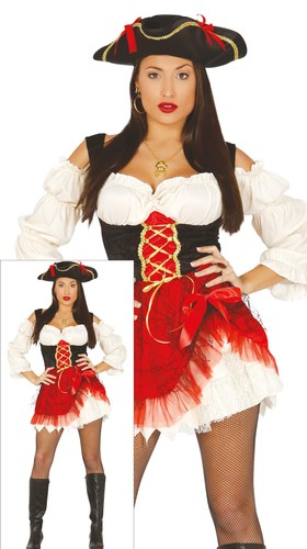 Red frau piratenkostüm - frau,