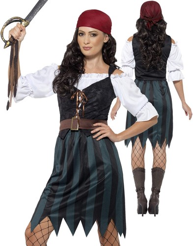 Damen deckhand piratenkostüm - damen,