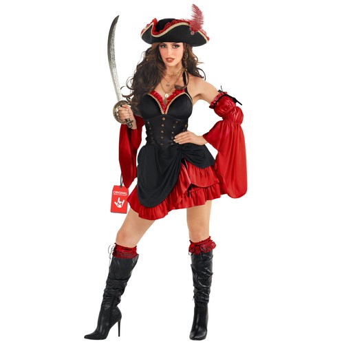 Piratenkostüm damen rot - piratenkostüm,